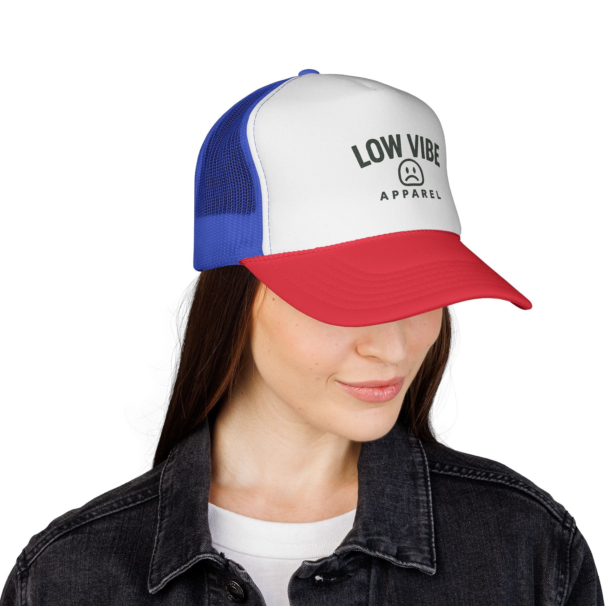 Low Vibe Trucker Cap - Casual Style Hat, Summer Accessory, Everyday Wear, Gift for Friends, Festival Fashion