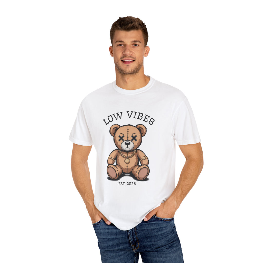 Unisex Low Vibes T-Shirt, Casual Graphic Tee, Gift for Friends, Streetwear Style, Soft Cotton Shirt, Unique Vintage Design