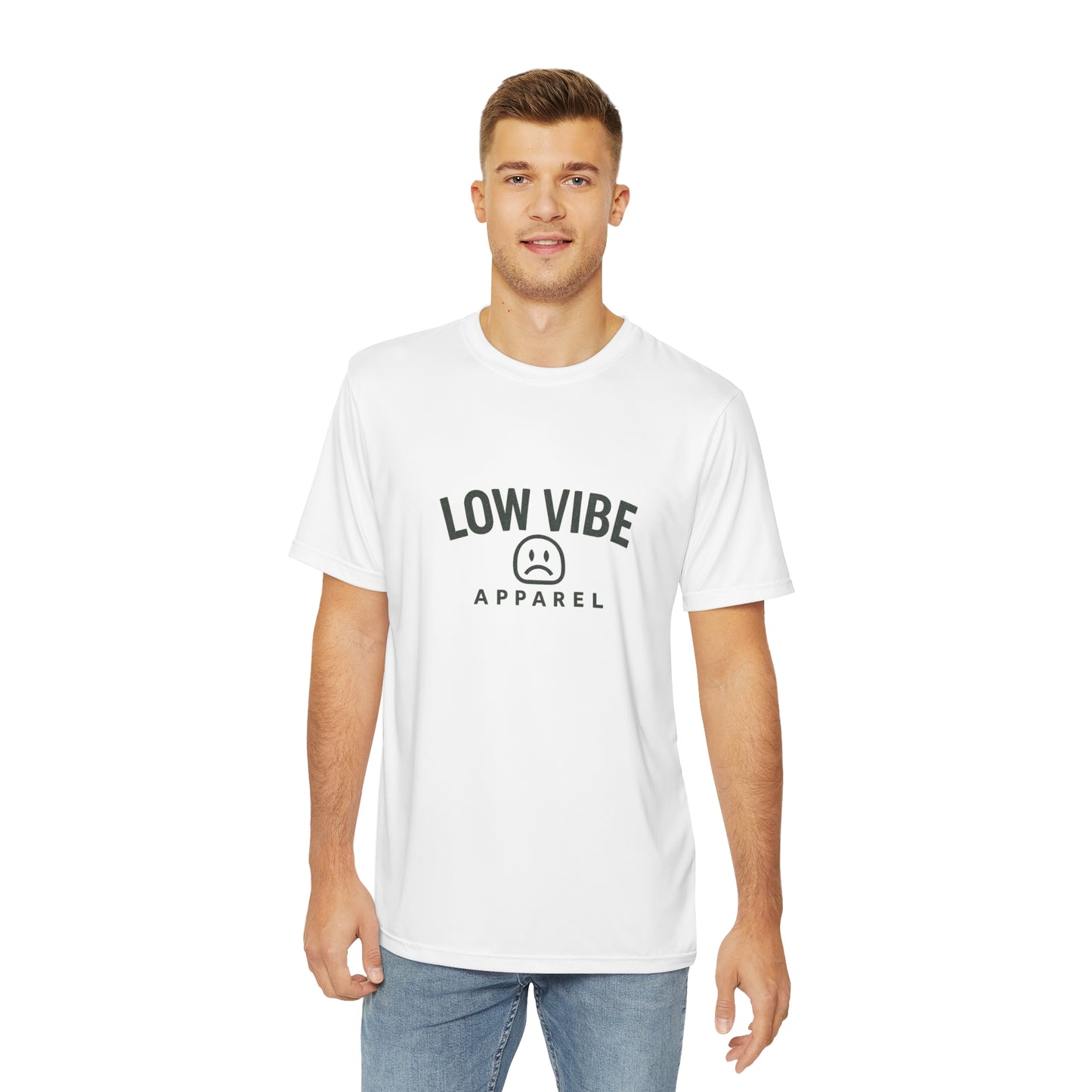 Men's Polyester Tee - Low Vibe Apparel, Casual Fashion, Summer Essentials, Gift for Him, Activewear, Streetwear Style