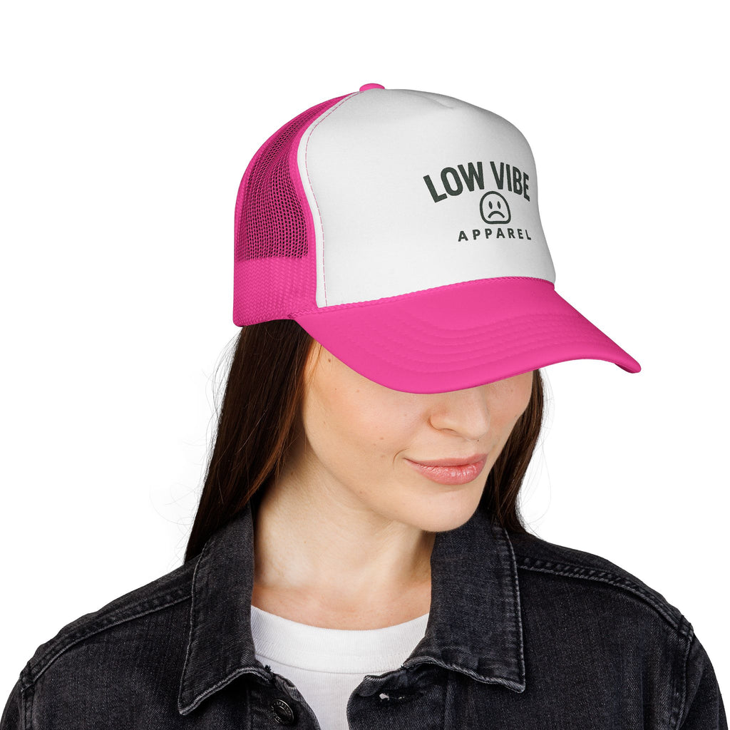 Low Vibe Trucker Cap - Casual Style Hat, Summer Accessory, Everyday Wear, Gift for Friends, Festival Fashion