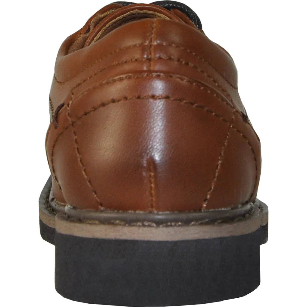 VANGELO Boy VALLO-1PKID Dress Shoe Formal Tuxedo for Prom & Wedding Brown Matte